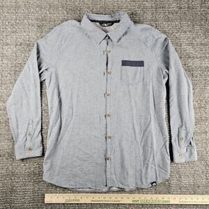 The North Face Shirt Womens Size Large Gray Button Up Long Sleeve Stevie Subaru